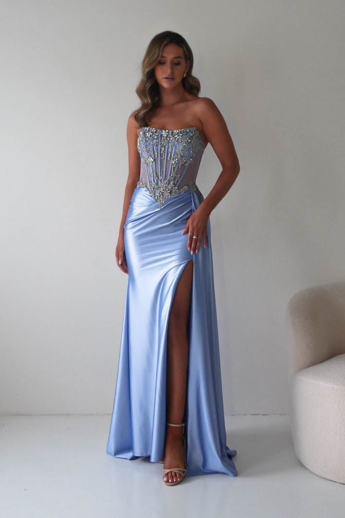 Ginny Embellished Corset Gown | Blue-Oh Hello Clothing