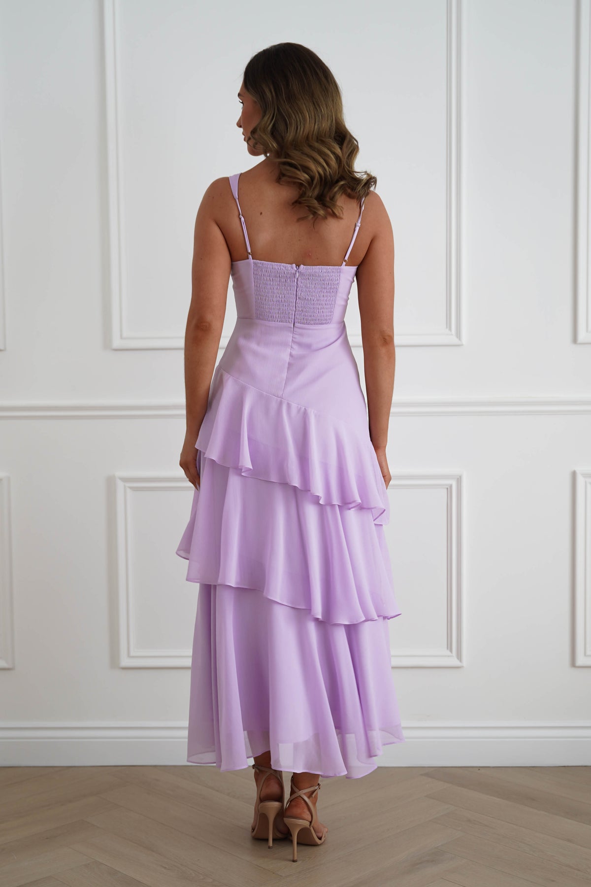 Karey Tiered Maxi Dress | Lilac-Oh Hello Clothing