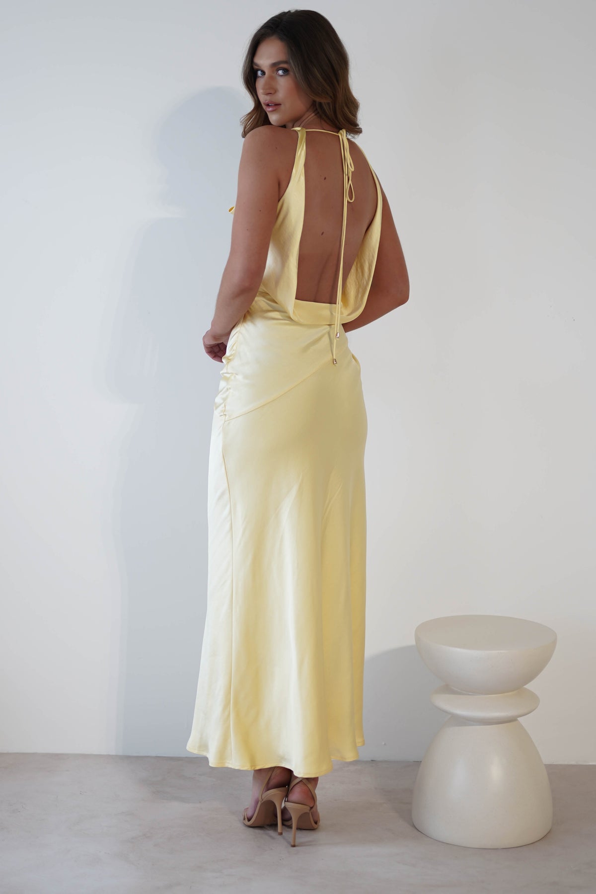 Leah Cowl Neckline Maxi Dress | Yellow-Oh Hello Clothing
