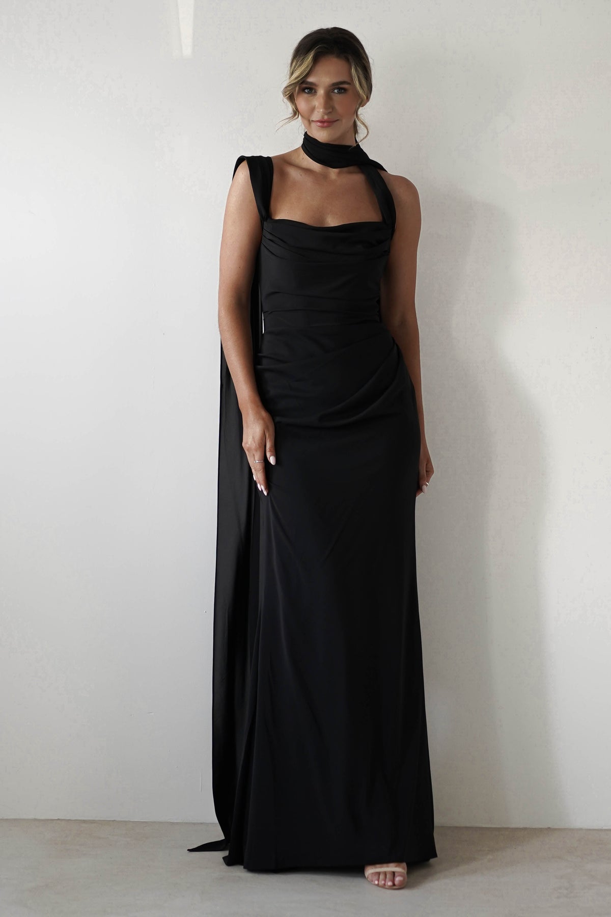 Lisa Multiway Chiffon Gown | Black-Oh Hello Clothing