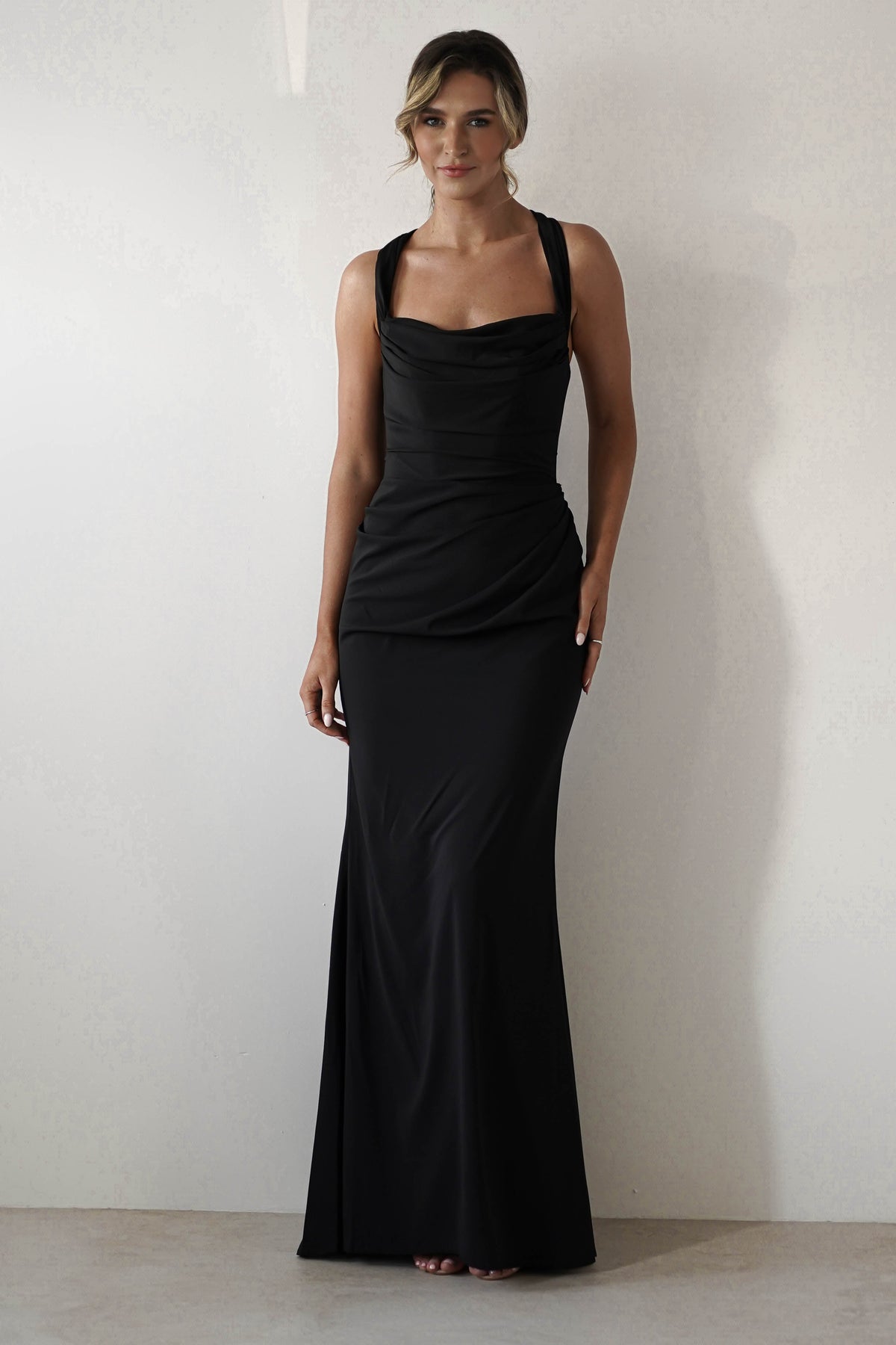 Lisa Multiway Chiffon Gown | Black-Oh Hello Clothing