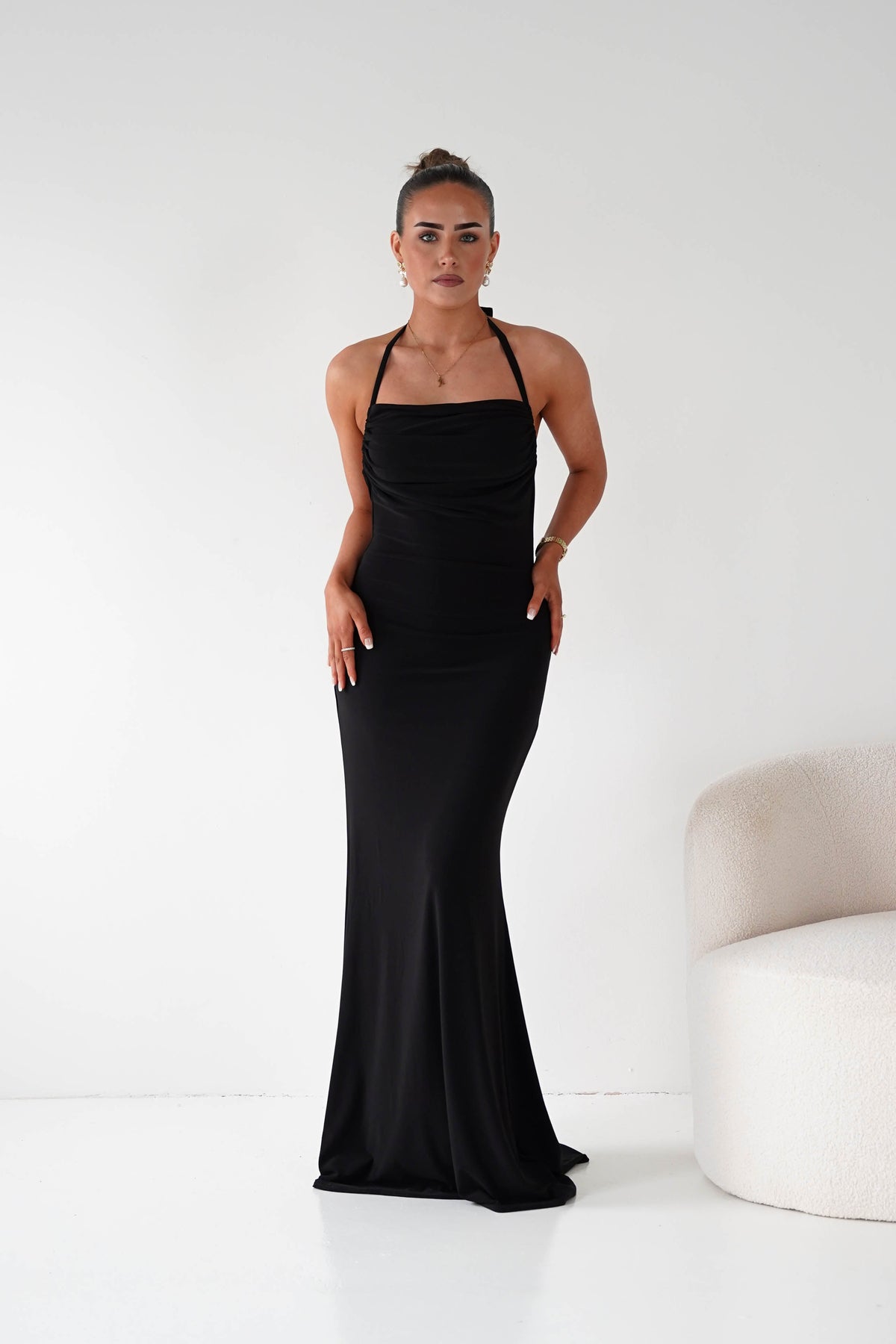 Maia Multi-Way Bodycon Maxi Dress | Black-Oh Hello Clothing