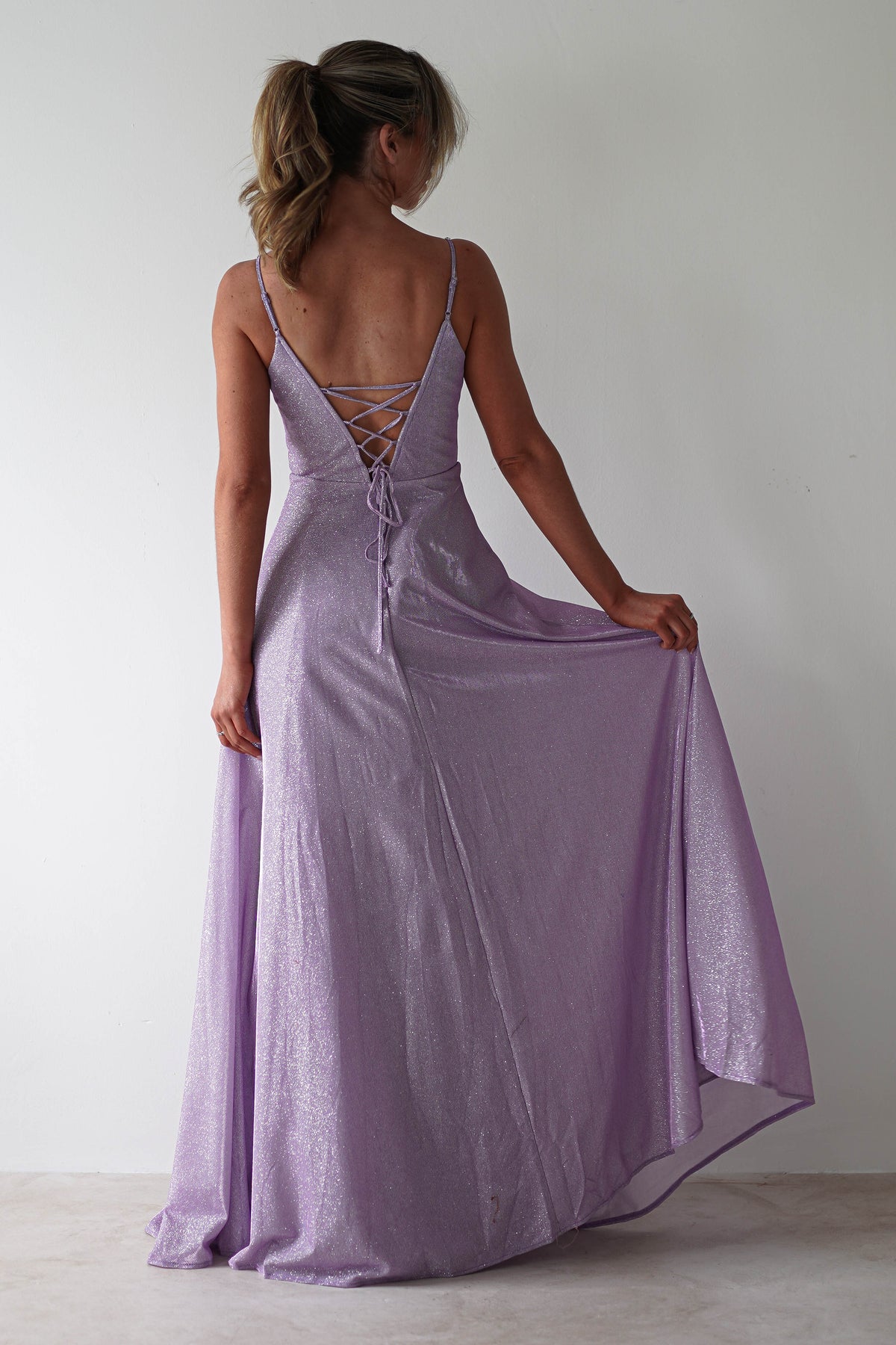 Marlene Glitter Gown | Lavendar-Oh Hello Clothing