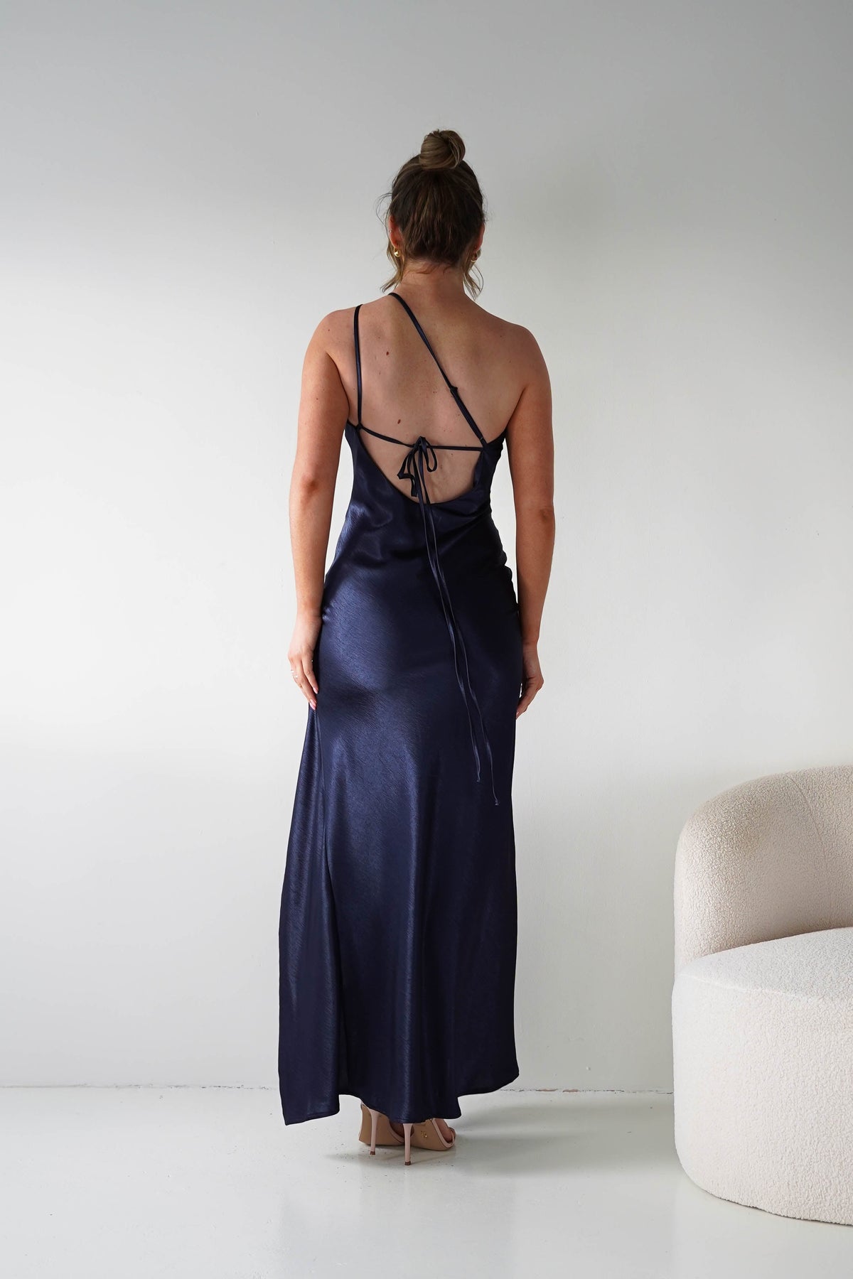 Meteora Soft Satin Maxi Dress | Navy-Oh Hello Clothing