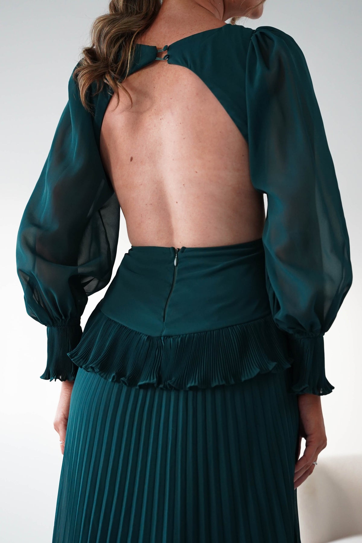 Middleton Pleated Maxi Dress | Forest Green-Oh Hello Clothing