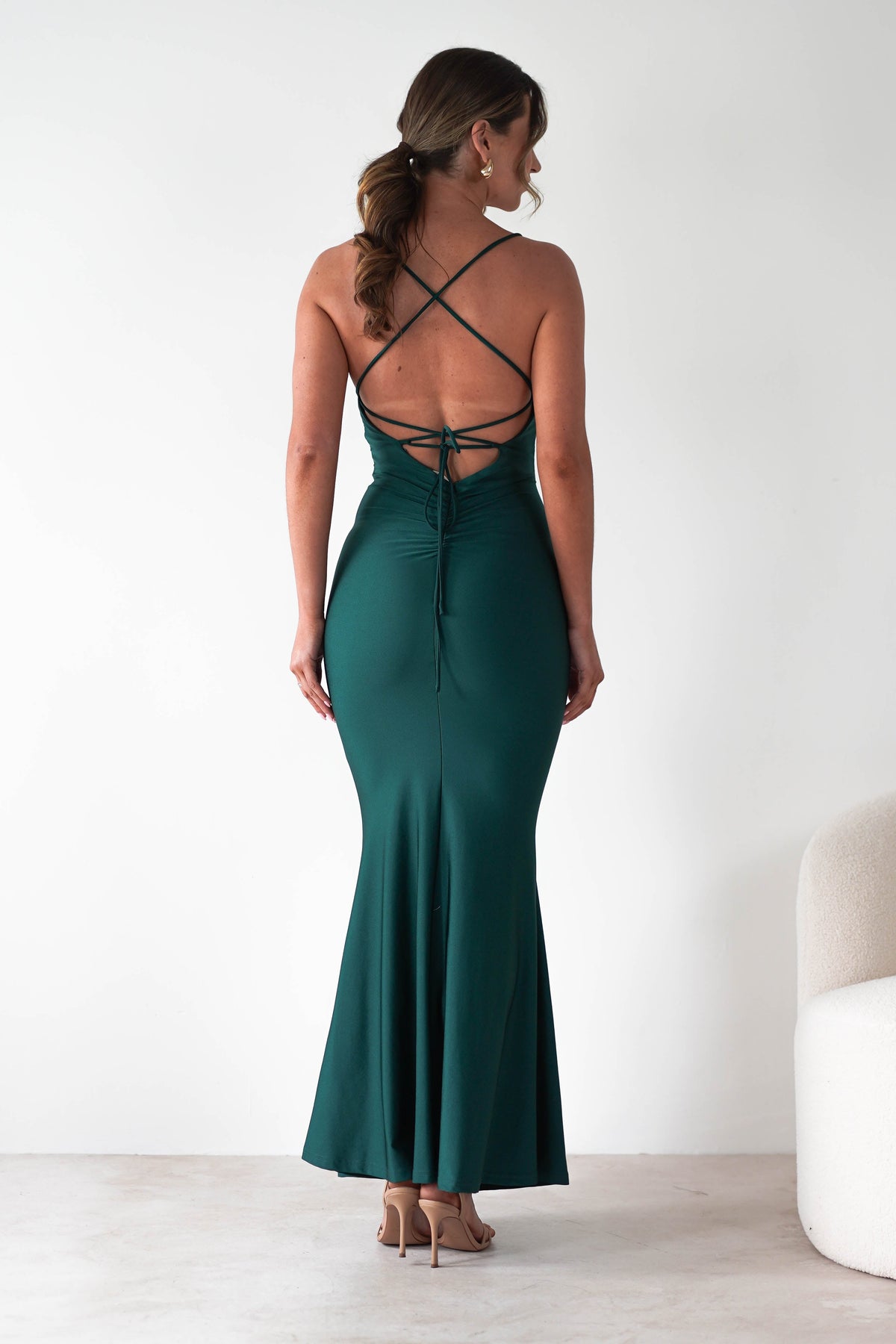 Monette Bodycon Maxi Gown | Emerald Green-Oh Hello Clothing