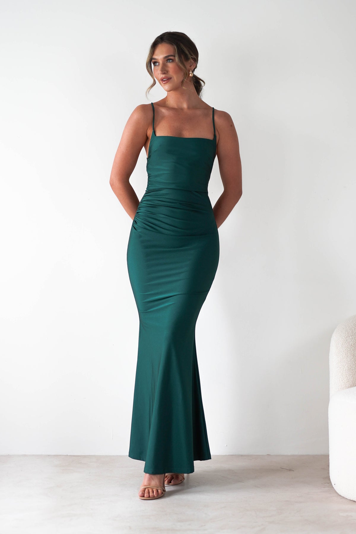 Monette Bodycon Maxi Gown | Emerald Green-Oh Hello Clothing