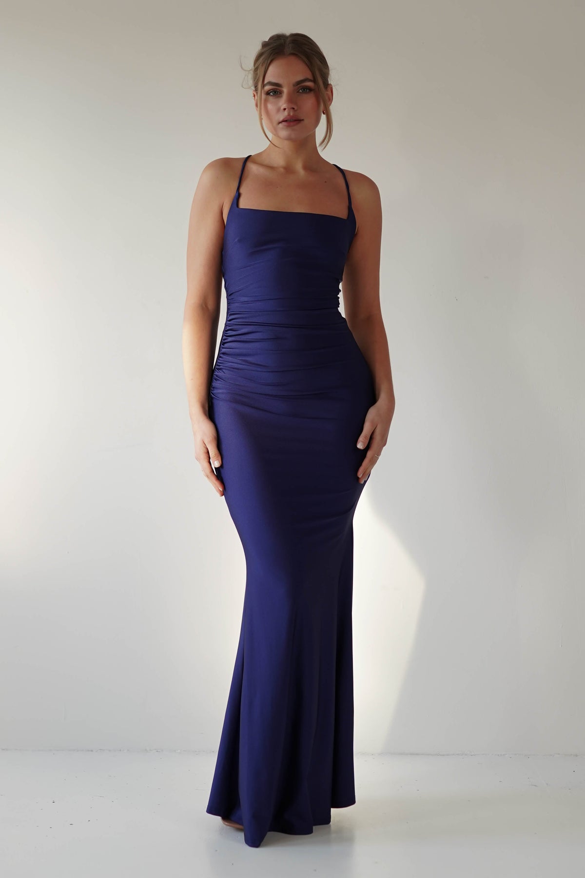 Monette Bodycon Maxi Gown | Navy-Oh Hello Clothing