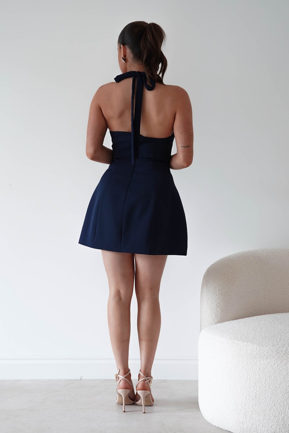 Pandora Structured Mini Dress | Navy