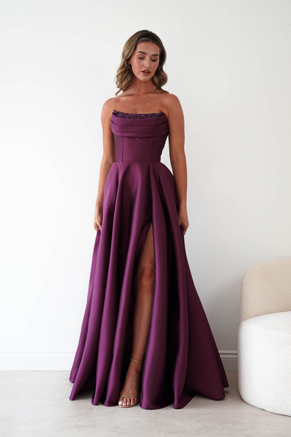Pepper Strapless A-Line Maxi Gown | Berry-Oh Hello Clothing