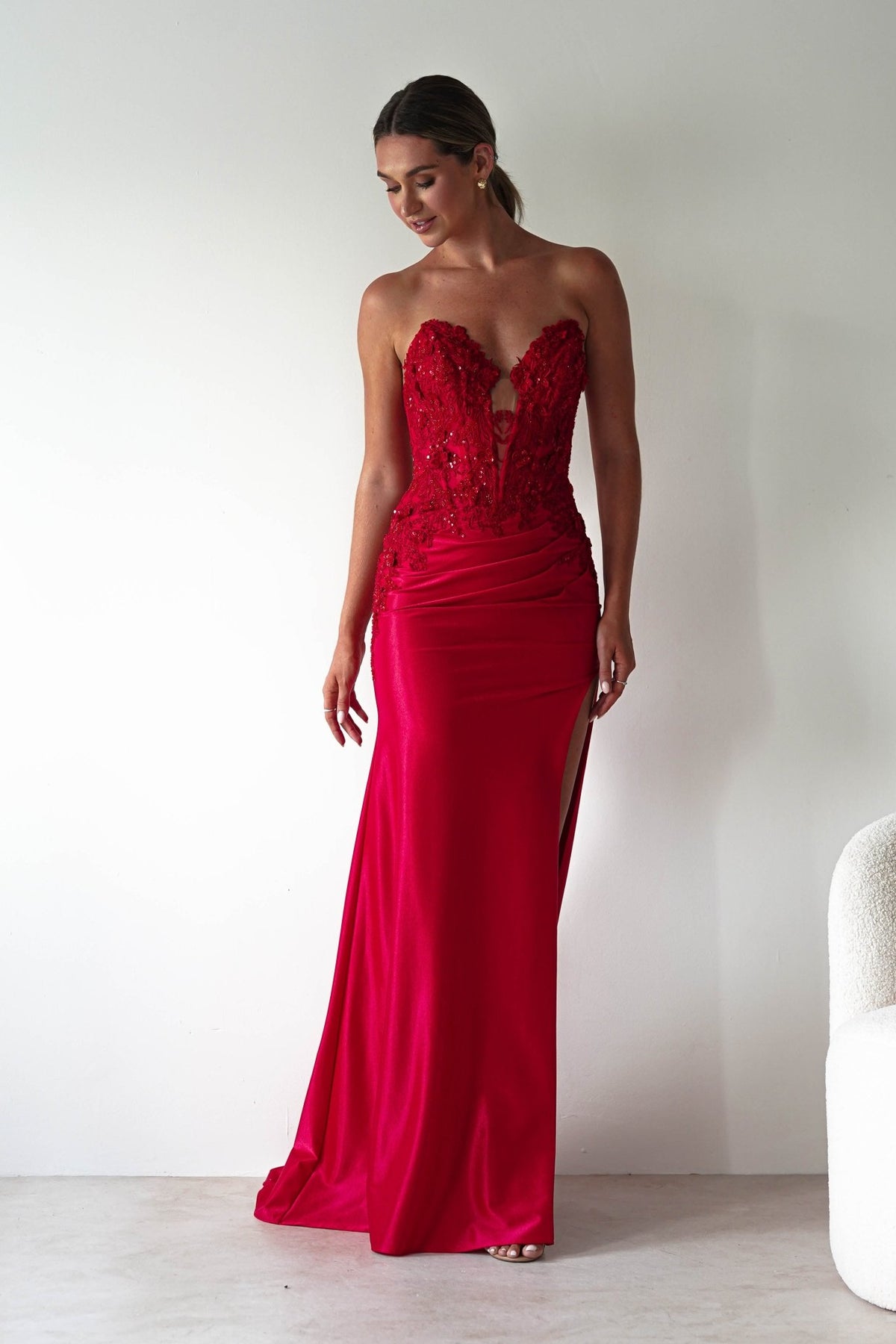 Perla Embellished Gown | Red-Oh Hello Clothing