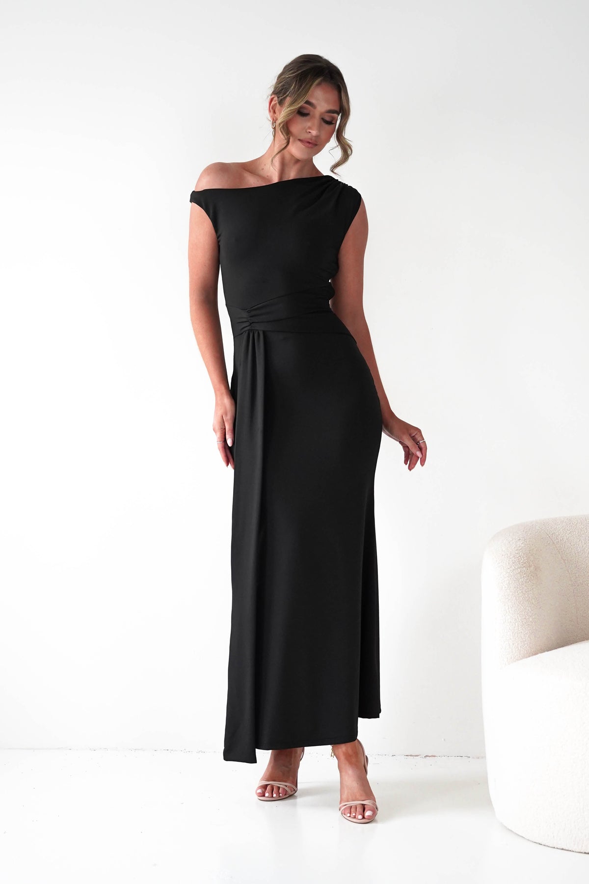 Perry Sculpting Bodycon Maxi Dress | Black-Oh Hello Clothing