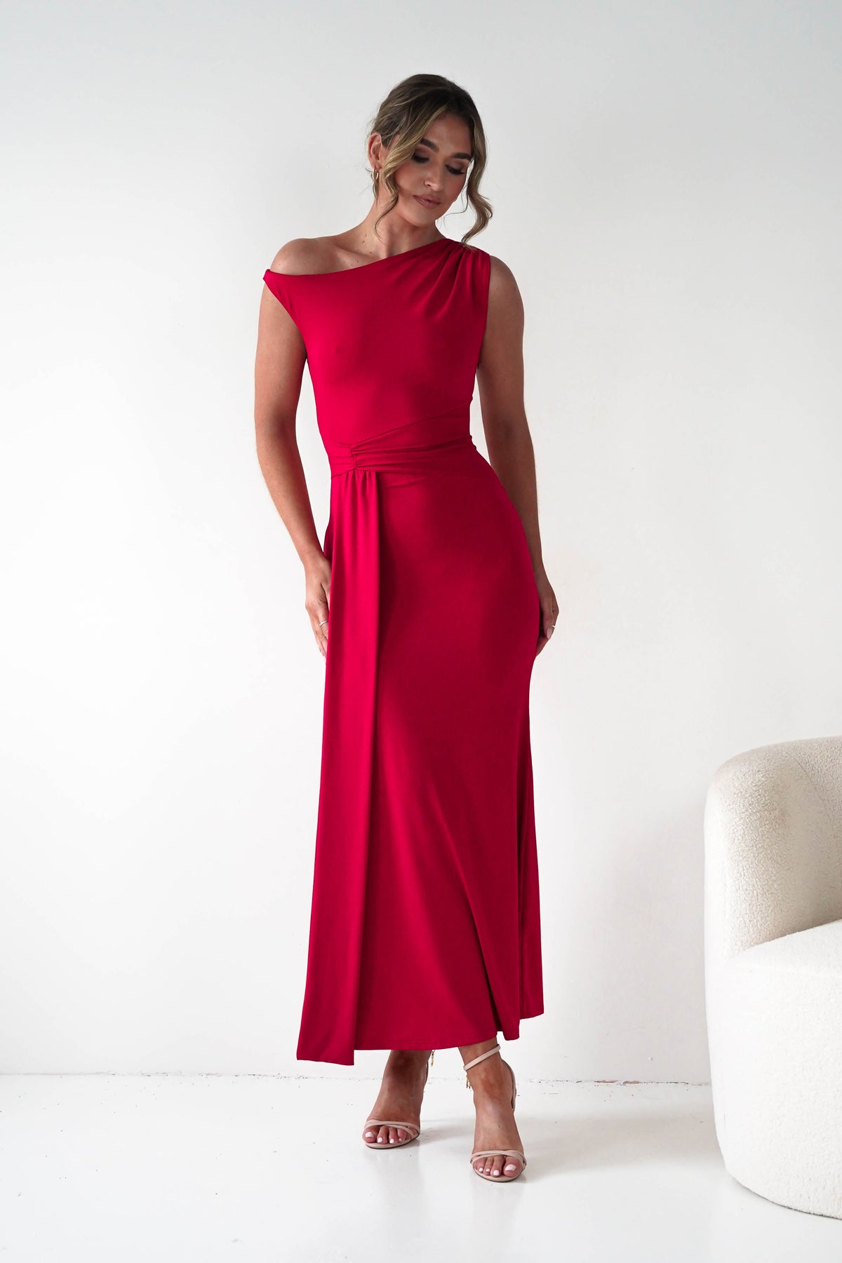 Perry Sculpting Bodycon Maxi Dress | Red-Oh Hello Clothing
