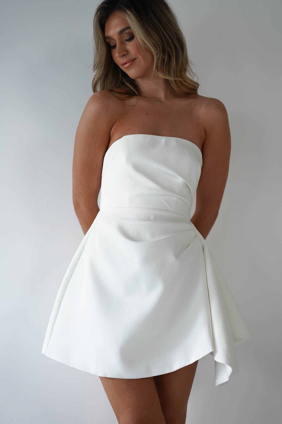 Quinta Strapless Mini Dress | White-Oh Hello Clothing