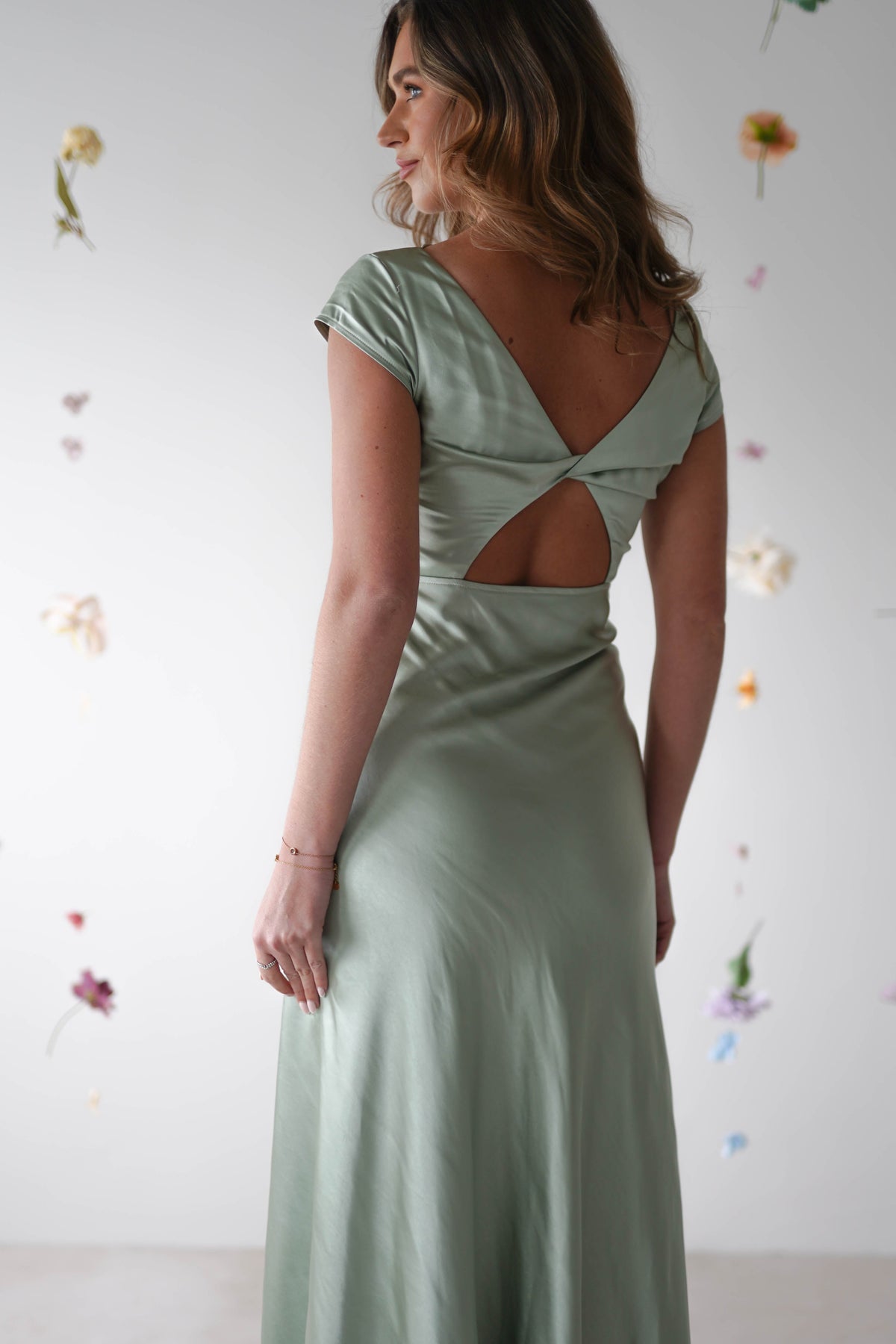 Ramona Soft Satin Maxi Dress | Sage-Oh Hello Clothing
