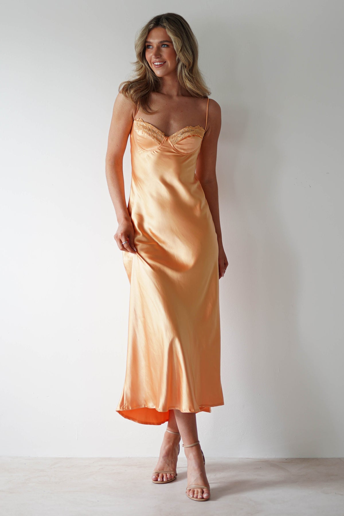 Ricci Soft Satin Maxi Dress | Melon-Oh Hello Clothing