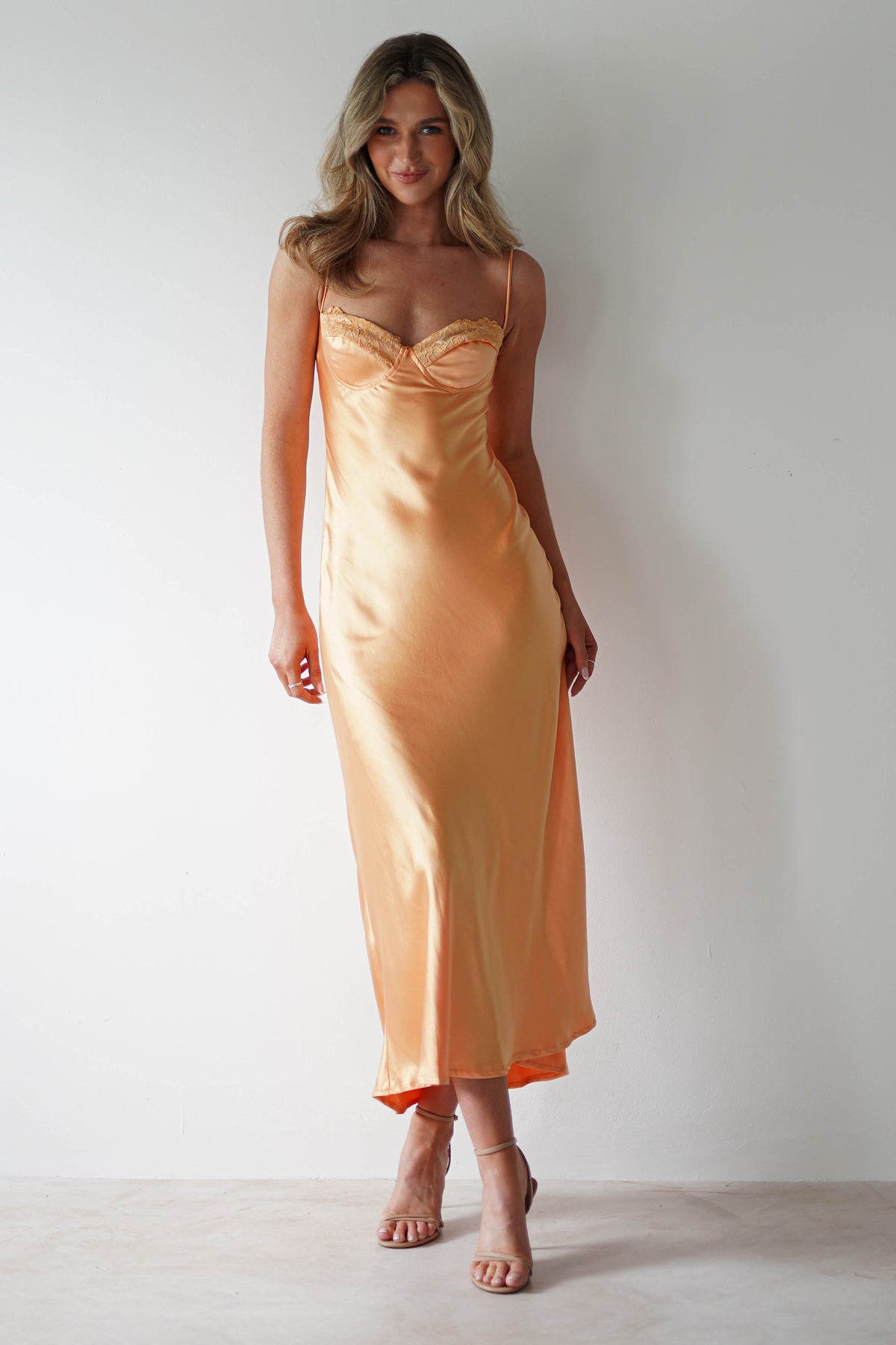 Ricci Soft Satin Maxi Dress | Melon-Oh Hello Clothing