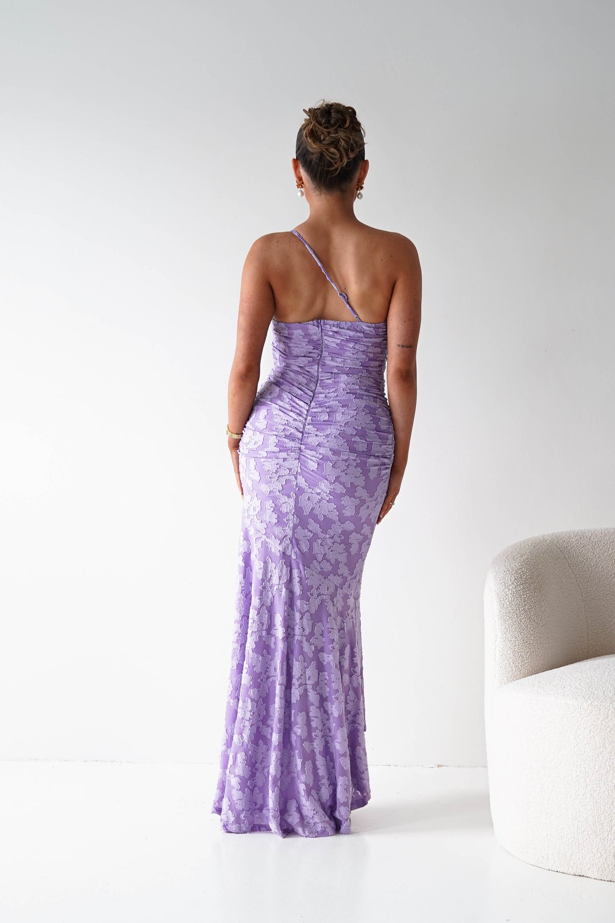 Spritz Textured Floral Maxi Dress | Lilac-Oh Hello Clothing