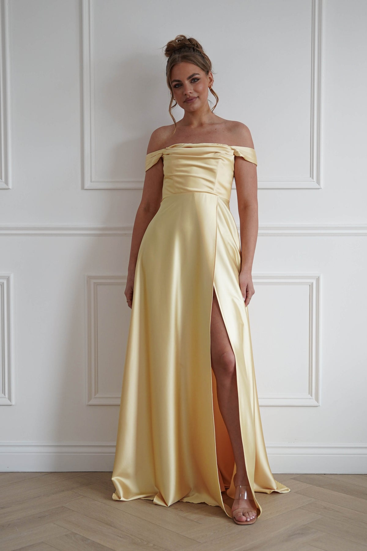 Starling Soft Satin Maxi Dress | Yellow-Oh Hello Clothing