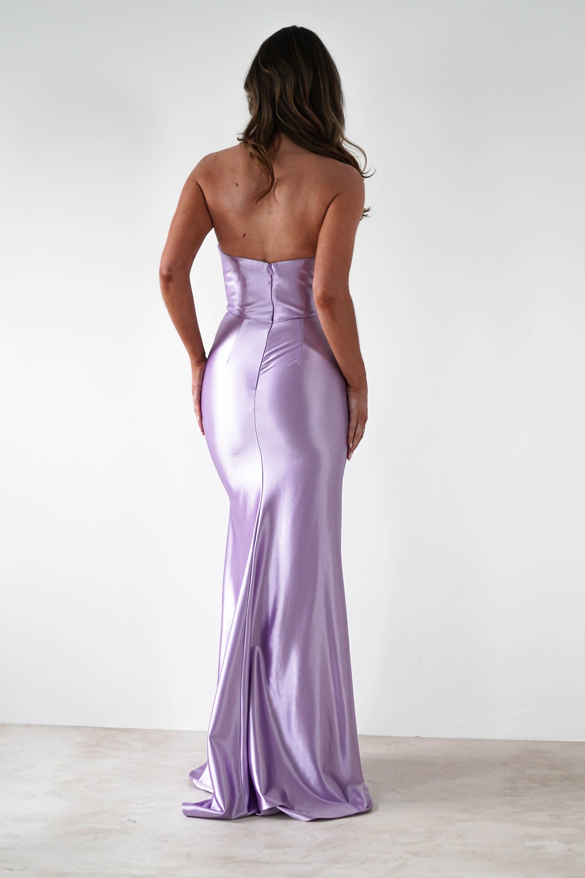 Venice Strapless Bodycon Gown | Lilac-Oh Hello Clothing