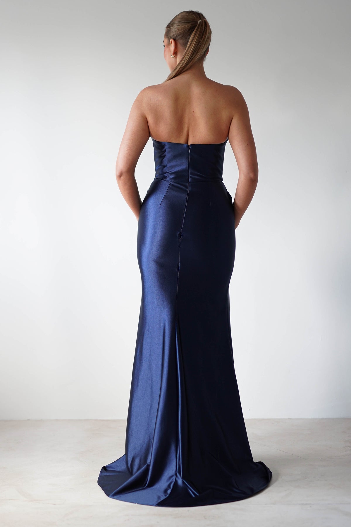 Venice Strapless Bodycon Gown | Navy-Oh Hello Clothing