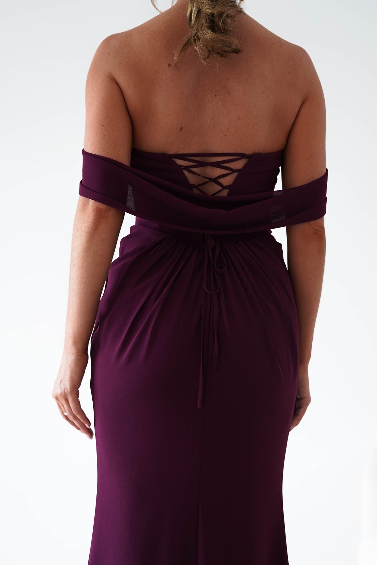 Willow Bardot Draped Maxi Dress | Wine-Oh Hello Clothing
