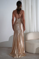 Adeline Rhinestone Halterneck Gown | Gold | Debs & Prom | Formal Gown | Oh Hello Clothing