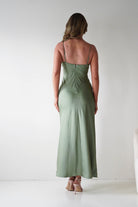 Oh Hello Clothing Women > Clothing > Dresses Adley Soft Satin Maxi Dress | Olive