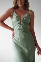 Oh Hello Clothing Women > Clothing > Dresses Adley Soft Satin Maxi Dress | Olive