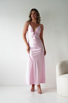 Oh Hello Clothing Women > Clothing > Dresses Adley Soft Satin Maxi Dress | Pink
