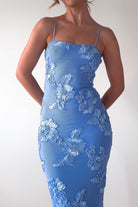 Adora Floral Mesh Maxi Dress Blue | Wedding Guest Dress | Maxi | Mesh | Oh Hello Clothing