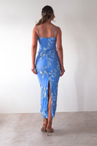 Adora Floral Mesh Maxi Dress Blue | Wedding Guest Dress | Maxi | Mesh | Oh Hello Clothing