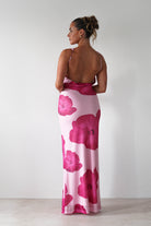 Aidia Floral Mesh Maxi Dress Pink | Wedding Guest Dress | Maxi | Mesh | Oh Hello Clothing