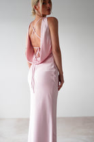 Alanna Soft Matte Satin Maxi Dress Blush Pink | Wedding Guest Dress | Maxi | Satin | Oh Hello Clothing