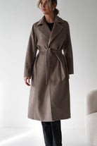 Oh Hello Clothing Blazer & Coats 1*DONE-ATTENTIF-M2533- TAUPE COAT