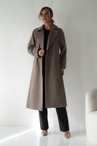 Oh Hello Clothing Blazer & Coats 1*DONE-ATTENTIF-M2533- TAUPE COAT
