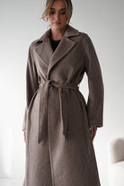 Oh Hello Clothing Blazer & Coats 1*DONE-ATTENTIF-M2533- TAUPE COAT