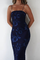 Alvana Floral Appliqué Maxi Dress Navy | Wedding Guest Dress | Maxi | Oh Hello Clothing