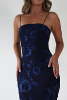 Alvana Floral Appliqué Maxi Dress Navy | Wedding Guest Dress | Maxi | Oh Hello Clothing