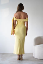 Amalthea Off the Shoulder Midaxi Yellow | Wedding Guest Dress | Off Shoulder | Oh Hello Clothing