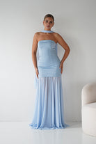 Oh Hello Clothing Women > Clothing > Dresses Amora Strapless Structured Maxi Dress | Blue