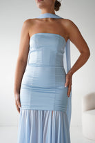 Oh Hello Clothing Women > Clothing > Dresses Amora Strapless Structured Maxi Dress | Blue