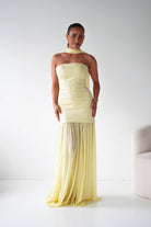 Oh Hello Clothing Women > Clothing > Dresses Amora Strapless Structured Maxi Dress | Yellow