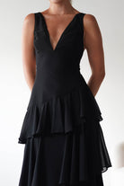 Andalusia Ruffle Maxi Dress Black | Wedding Guest Dress | Maxi | Oh Hello Clothing