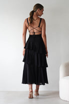 Andalusia Ruffle Maxi Dress Black | Wedding Guest Dress | Maxi | Oh Hello Clothing