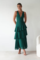 Andalusia Ruffle Maxi Dress Forest Green | Wedding Guest Dress | Maxi | Oh Hello Clothing