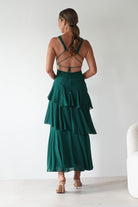 Andalusia Ruffle Maxi Dress Forest Green | Wedding Guest Dress | Maxi | Oh Hello Clothing