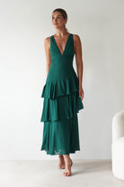 Andalusia Ruffle Maxi Dress Forest Green | Wedding Guest Dress | Maxi | Oh Hello Clothing
