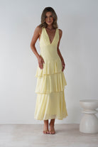 Andalusia Ruffle Maxi Dress Yellow | Wedding Guest Dress | Maxi | Oh Hello Clothing