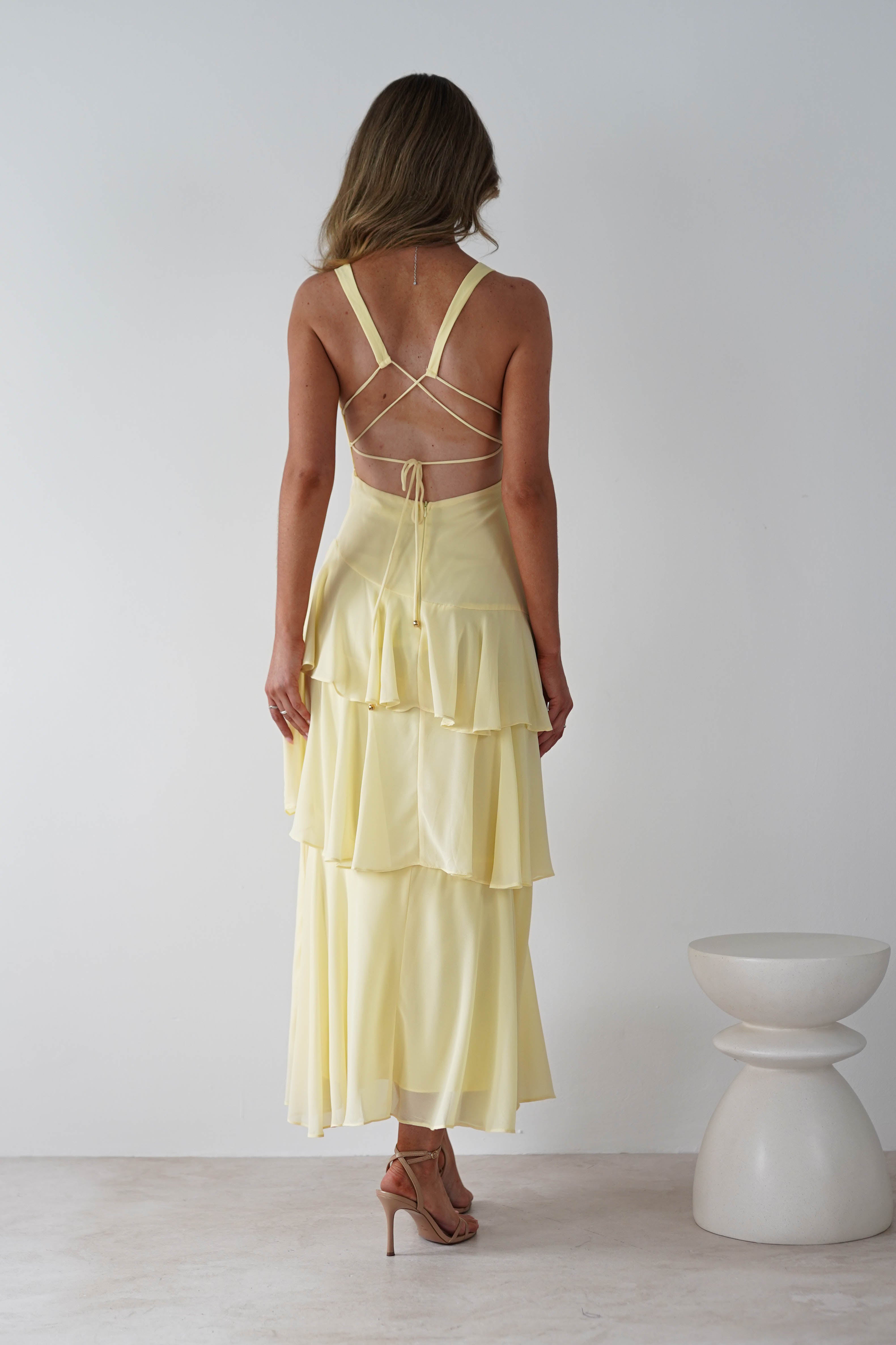 Andalusia Ruffle Maxi Dress Yellow | Wedding Guest Dress | Maxi | Oh Hello Clothing